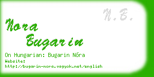 nora bugarin business card